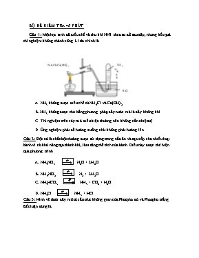 Bộ đề kiểm tra 45 phút môn Hóa học 11